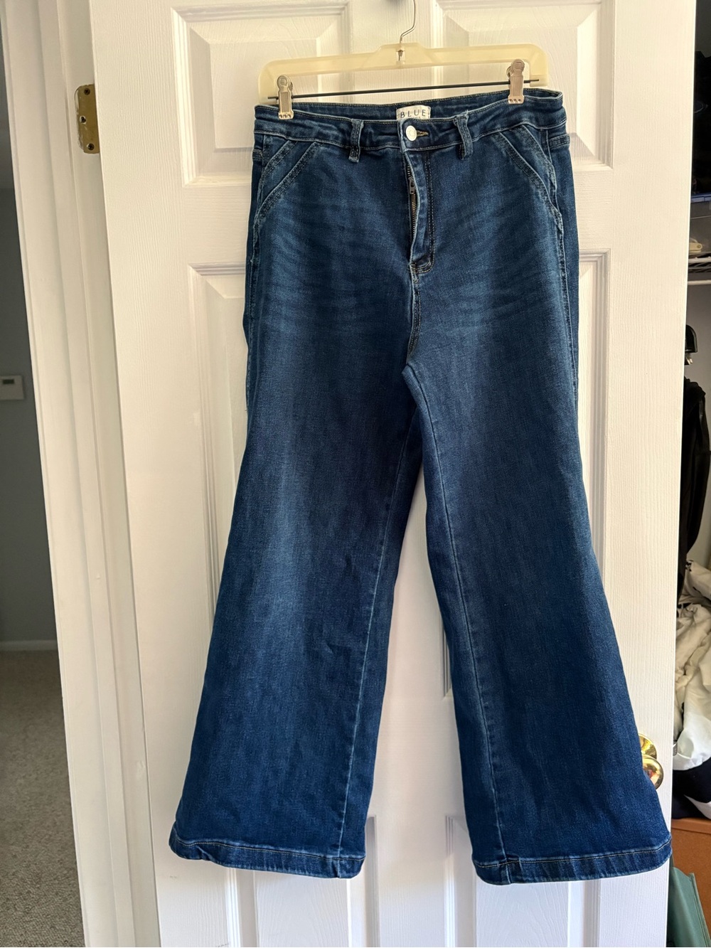 Blue Artemis Wide Leg Jeans Size 12 Dark Wash